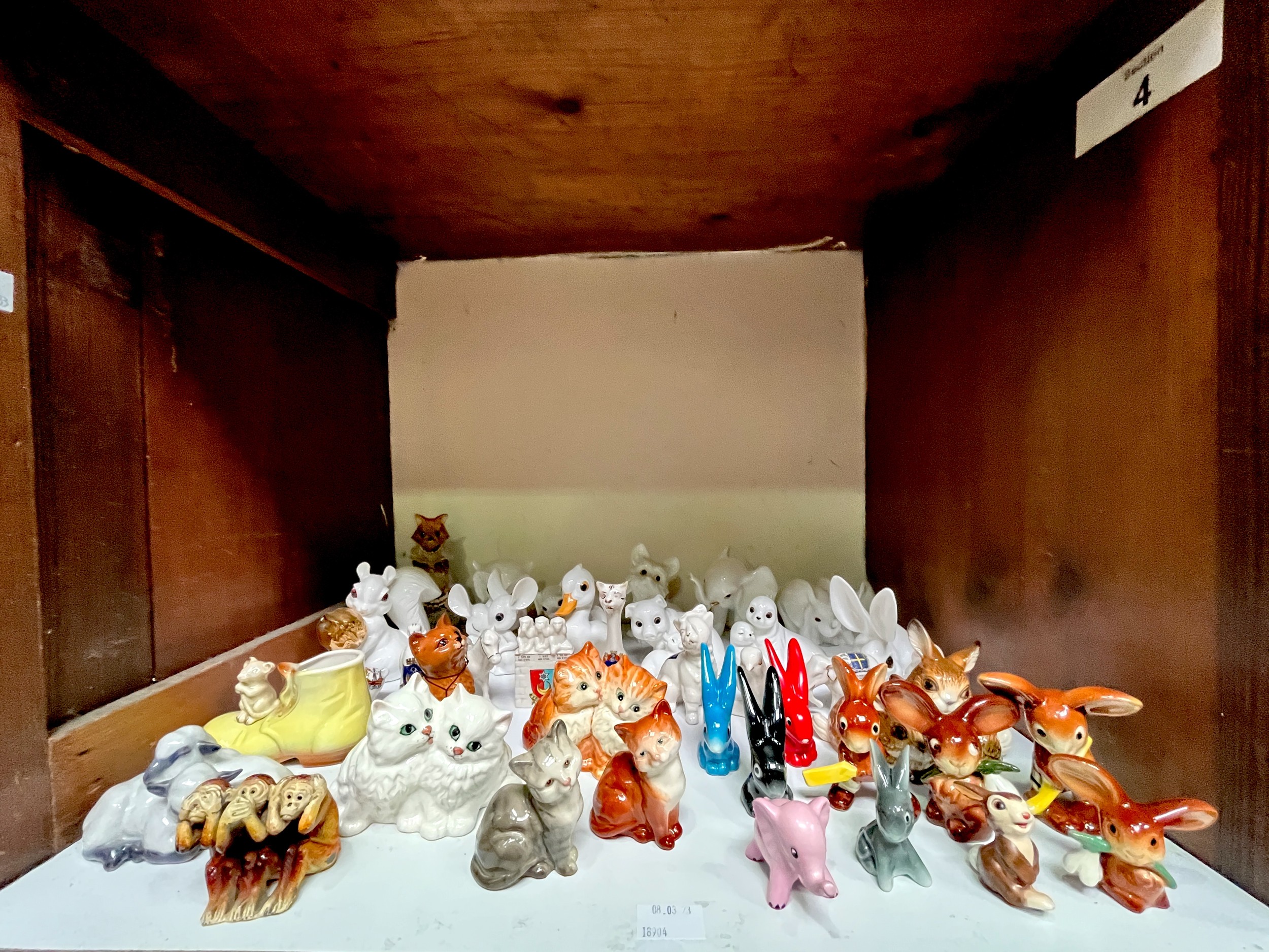 A large quantity of assorted ceramic animal figures, comprising, five various Beswick cat figures, - Image 2 of 2