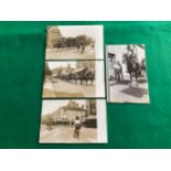 4 real photographic postcards of Yeomanry parading through Littlehampton after the 2nd Boer War –