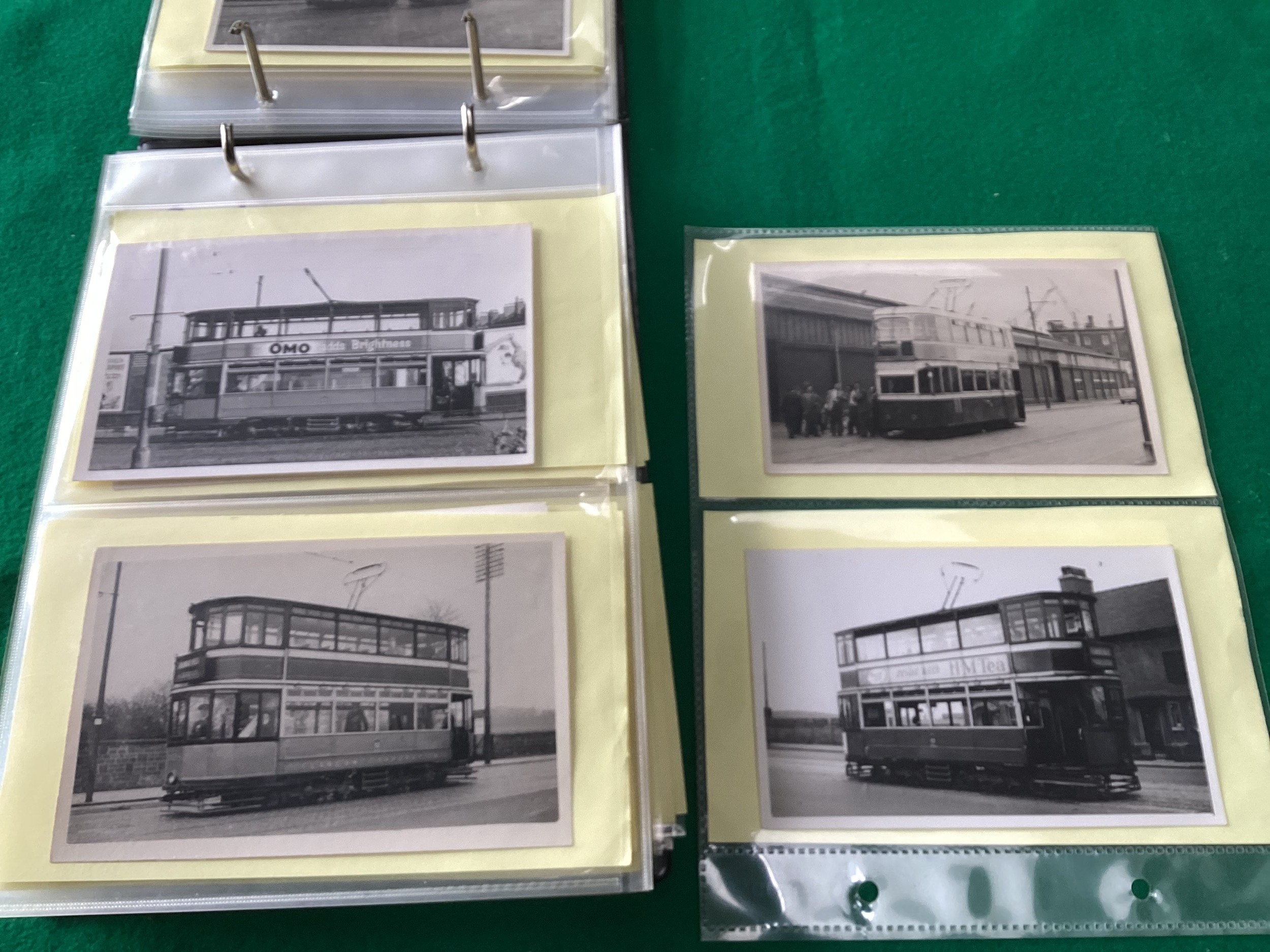 An album containing 104 postcard-size tram photographs – some on postcard-style card. This lot - Image 3 of 8
