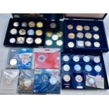 A collection of assorted uncirculated, mint commemorative coins including 2020 Withdrawal from the