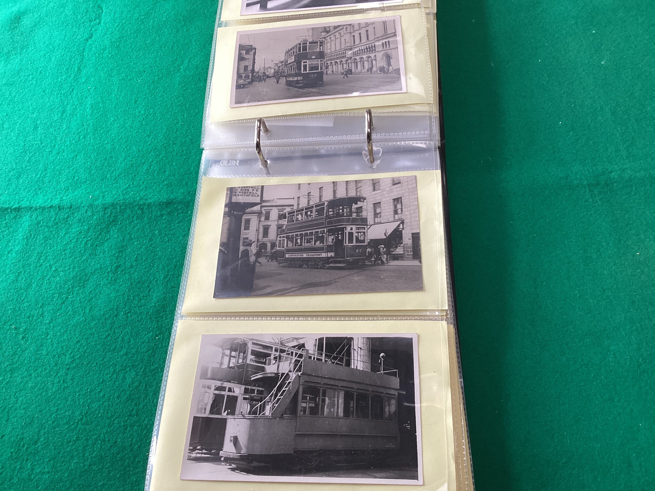 An album containing 104 postcard-size tram photographs – some on postcard-style card. This lot - Image 7 of 8