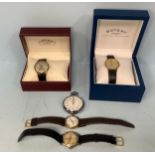 A small collection of assorted gents wristwatches comprising a 9ct gold cased Audax Sports, gross