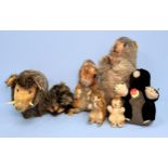Five assorted Steiff teddy bears modelled as various animals, including, ‘Perri Squirrel’, with
