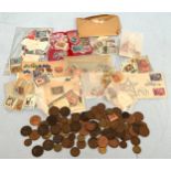 A small collection of Imperial and Decimal circulated coinage, and a small quantity of World Stamps,