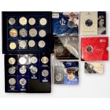 Forty-Seven various Commemorative Crowns, £5 pieces and collectors pieces, most mint Unc in capsules