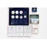 USA: Three One Ounce Fine Silver Dollars: 2003 (2) and 2004, Four Morgan Dollars: 1884, 1885, 1888