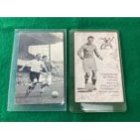 Two plain-backed postcard-size carts of former England footballer Stanley Matthews – one in action