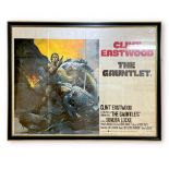 Film poster Clint Eastwood / The Gauntlet, quad size / landscape, 1977 Warner Bros, printed in