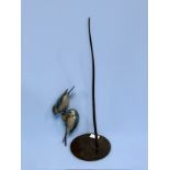 Adam Binder (b.1970) ‘Two Blue Tits’ limited edition bronze sculpture, numbered 1/24, signed and