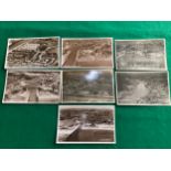 13 old postcards of Littlehampton. 7 real photographic cards of the town by air – four have