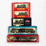 Five various boxed ‘OO’ gauge model railway locomotives, two with tenders, by Hornby Railyways,