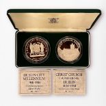 Two Royal Mint Commemorative Silver Medals, Christ Church Cathedral and Dublin Millennium 988-1988