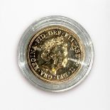 A 2022 Gold Sovereign, 916.7 Au / 22ct gold, 7.988g, Brilliant finish, obv ERII portrait by Jody