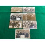 Seven real photographic postcards of the laying of the foundation stone for Littlehampton Library in