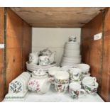 A large Portmeirion ‘Botanic Garden’ pattern part tea and dinner service, comprising, six dinner