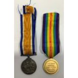 WW1 pair War & Victory Medal to P.O. 16962 PTE. A. Craddock R.M.L.I.