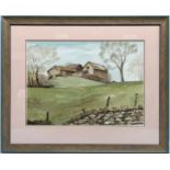 Pauline Bamber (Contemporary) ‘Rulow Farm Old Buxton Road, Macclesfield’, signed, pen and