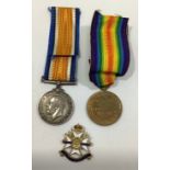 WW1 pair War & Victory Medal to 47567 PTE. W. G. Dyer. Notts & Derby R. (Sherwood Foresters)