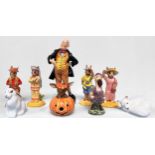 A small collection of assorted ceramic figures comprising a Royal Doulton figure ‘Micawber
