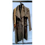 A WW2 RAF Great Coat, Size 12, by S. Simpson Ltd, with three-blade propeller patch and goose