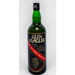 A bottle of Glen Flagler Rare All-Malt Scotch, 100% Pot Still Single Malt Scotch Whisky, 26 2/3