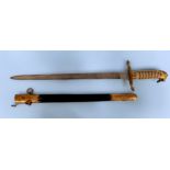 A George V 1856 Pattern Midshipman's Dirk, with 450mm single-edged steel blade with spear point,