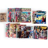 A collection of assorted vintage comic books by Marvel Comics Group, DC Comics, A Power Comics,