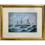J.D. McLEAN (BRITISH, 19TH-CENTURY), HMS “Alexandra” in choppy seas, and HMS Alexandra as