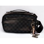 Louis Vuitton Damier Graphite Wearable Wallet/Clutch Bag, 28x17x6cm, with two various LV keyrings.