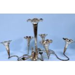 An early 20th century/ WW1 / Royal Army Medical Corps interest/ silver-plated floral epergne, of