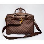 Louis Vuitton Damier Ebene Icare Laptop Bag, damier canvas body, a front zip compartment with