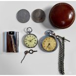 A Continental silver-cased open-face pocket watch with key-wound movement by Dimier Freres et Cie,