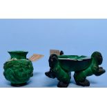A 1930s Czech ‘Pegasus’ ashtray by Heinrich Hoffman (possibly Artur Pleva), formed from malachite