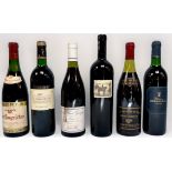 Six 75cl bottles of wine, comprising, Nuits-Saint-Georges, 1er Cru, Les Cailles, 1988, Merlot,