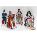 A group of four Royal Doulton porcelain figures from ‘The Stuarts’ series, modelled by Douglas V.