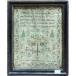 An early 19th century needlwork sampler, stitched 'Mary Soars finished this Work, Nov 23, 1807, Aged