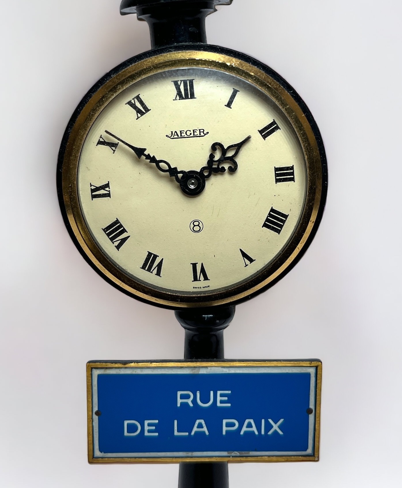 A 1960s Jaeger novelty clock in the form of a Parisian street lamp, spring-driven movement with - Image 2 of 3