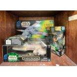 A collection of boxed various Star Wars playsets, fighter ships, vehicles, figures, etc. by Kenner