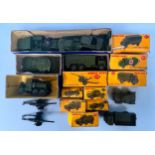 A collection of boxed Dinky Supertoys and Dinky Toys die-cast military toys vehicles, comprising,