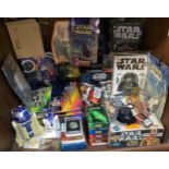 A collection of Star Wars collectables, comprising, a boxed 1977 Kenner Star Wars C-3PO model