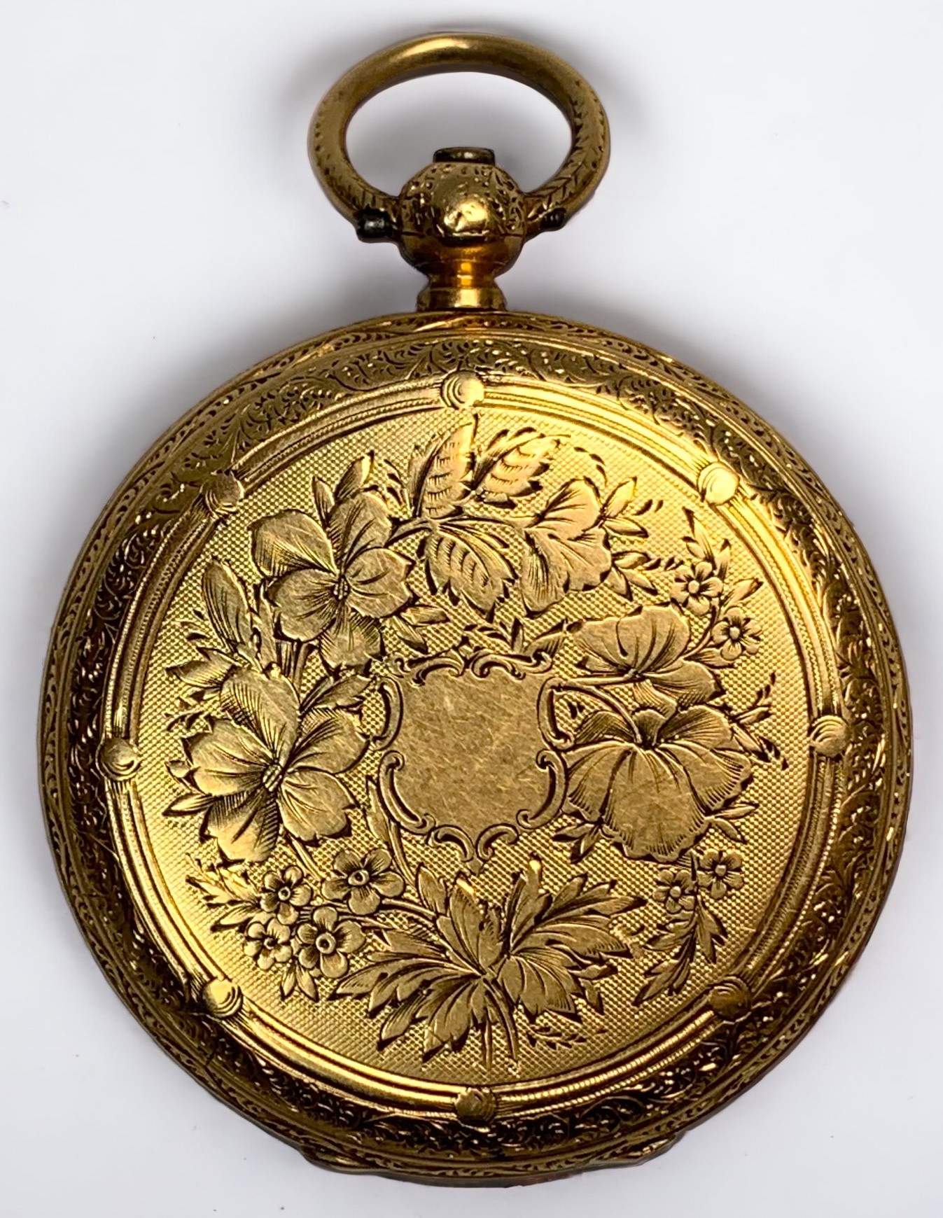 An 18ct gold cased open-face pocket watch, the gilt dial with Roman numerals denoting hours, the - Image 4 of 4