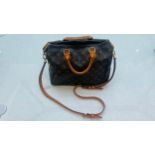 A Louis Vuitton Speedy 30 Bandouleire handbag, classic monogram canvas, with leather shoulder strap,