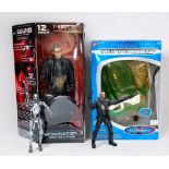 A boxed Terminator 3: Rise of the Machines 12-inch T-850 Terminator with sound by McFarlane Toys,