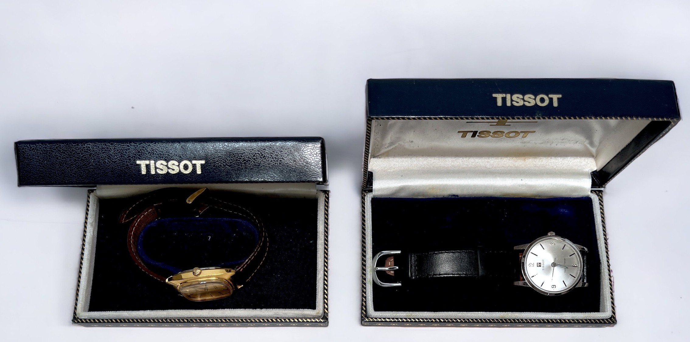 Two various gents Tissot wristwatches, comprising a Seastar Seven and a gold-plated Stylist