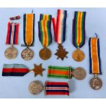 A WWI & WWII Father & Son medal group, comprising, 1914-15 Star, Great War Medal and Victory Medal