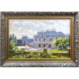 20th Century Ukranian School. The Mariinskyi Palace, Kyiv, indistinctly signed, oil on canvas,
