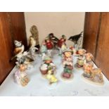 A collection of assorted ceramic birds including some Karl Ens and Rosenthal examples, together with