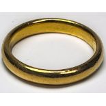 A 22ct gold wedding band, gross weight approximately 6.8g