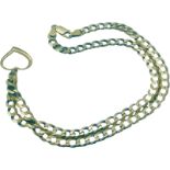 A 9ct yellow gold curb link chain, weighs 24.5 grams.