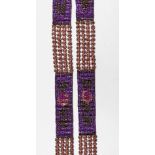 An 1920s/30s 'Flapper Girl' sash necklace of woven coloured metalic beads